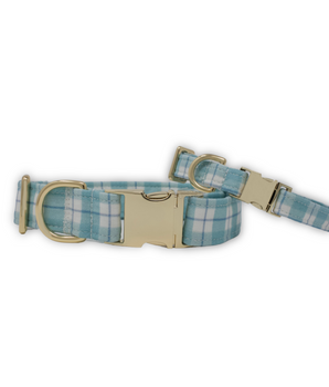 Seaside Plaid Classic Dog Collar