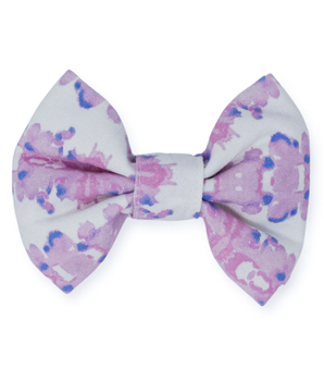 French Lavender Ink Blot Classic Dog Bow Tie