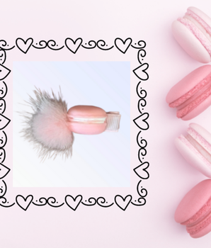 Mink PomPom Macaroon Dog Hair Clip