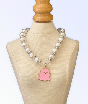 My Fa-BOO-Lous Pearl Ghost Necklace