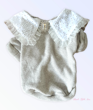 Princess Lace Lapel Sweater