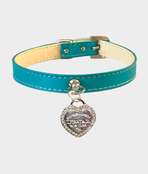 Rhinestone Heart Sniffany Dog Collar