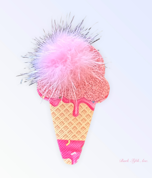 Yummy Ice Cream Drip Cone Hair Clip