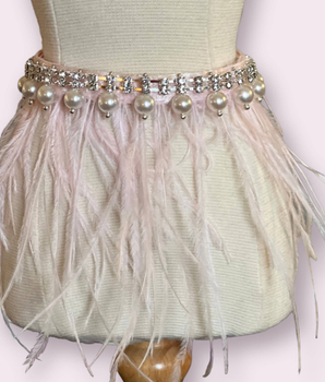 Feathers, Diamonds, & Pearls Glam Collar