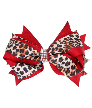 Leopard Hair Bows