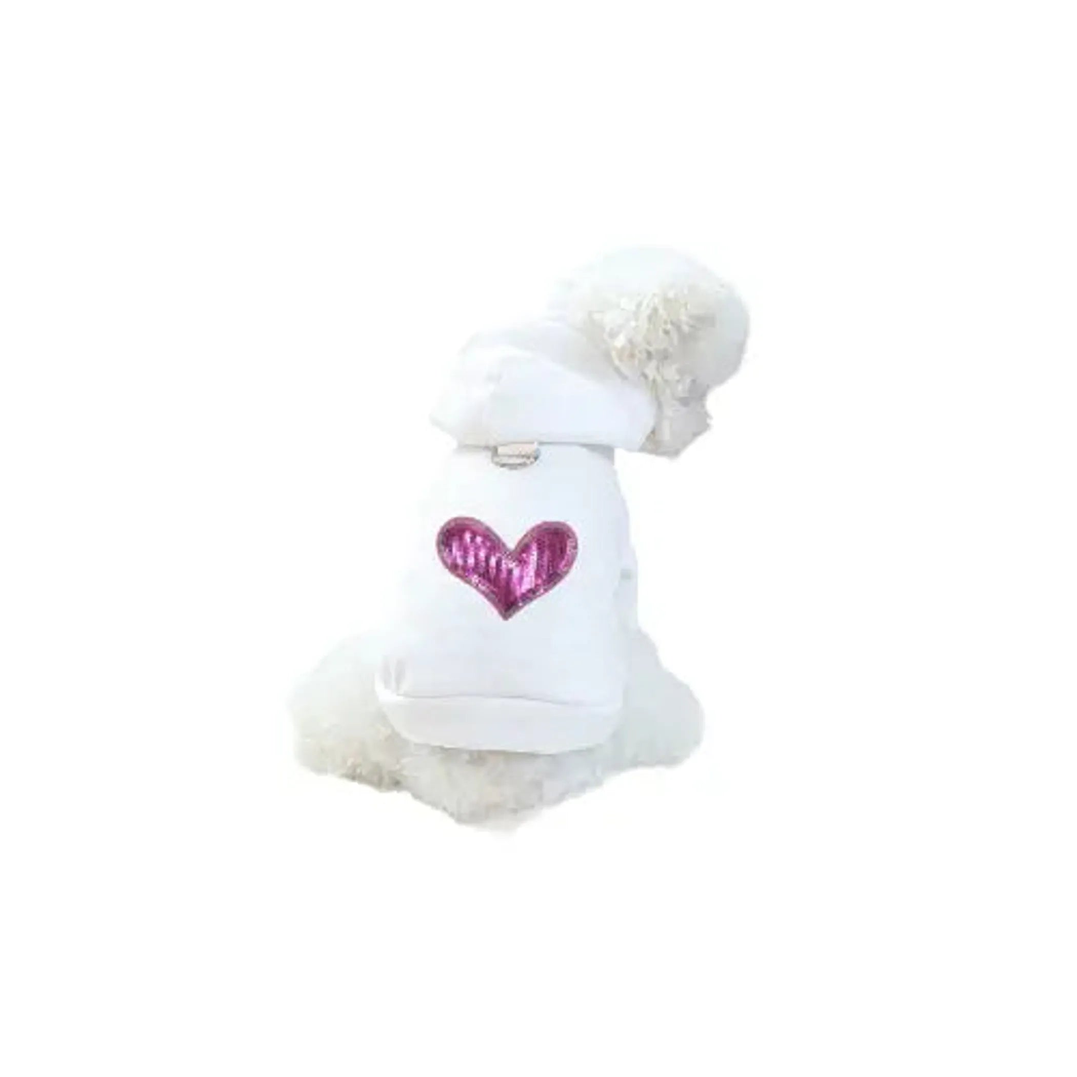 Sequin Heart Lightweight Hoodie- Dog Hoodie