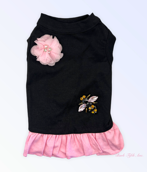 Chiffon Jeweled Bumble Bee Dress