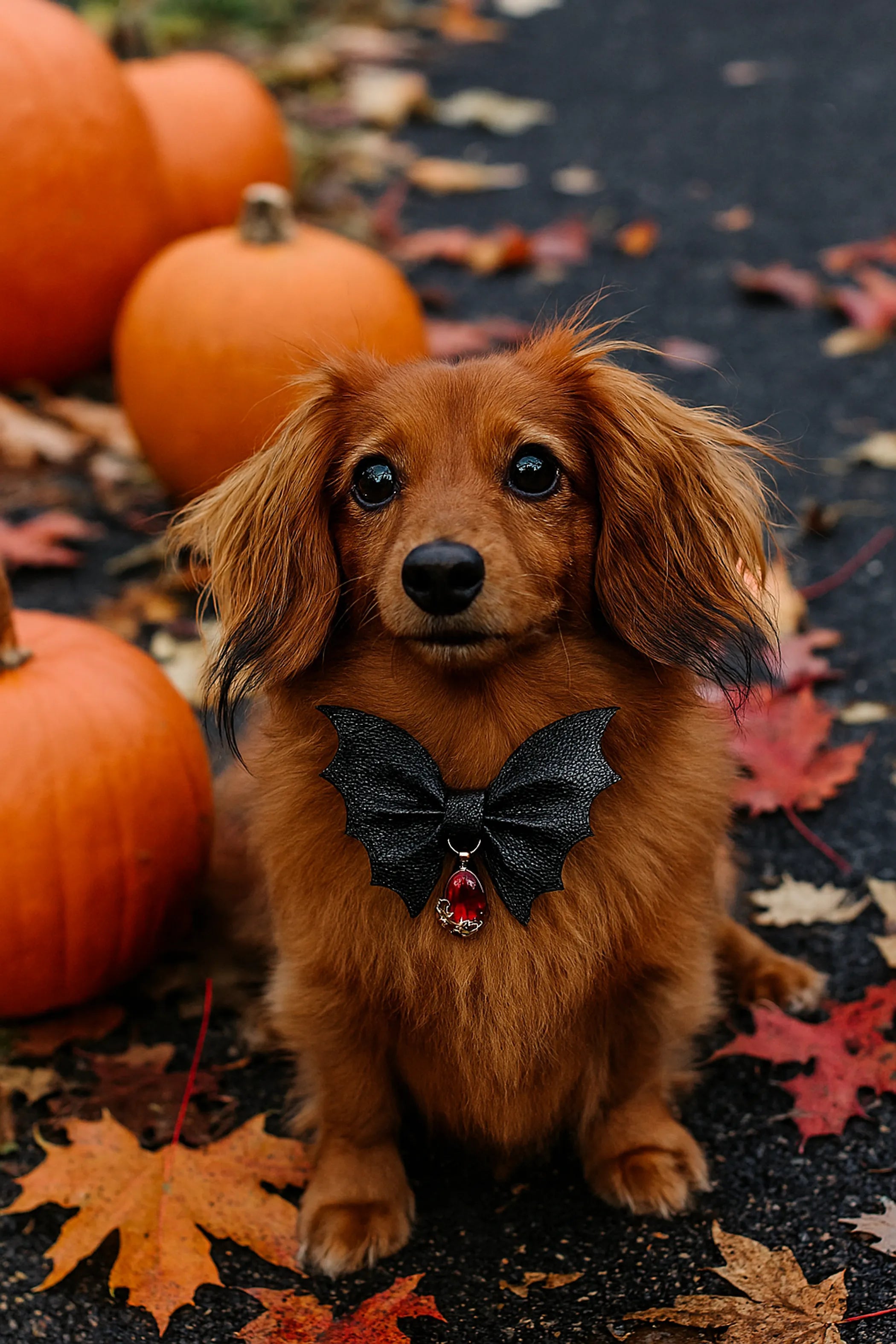Batty & Fabulous Ribbon Boo-tie Necklace