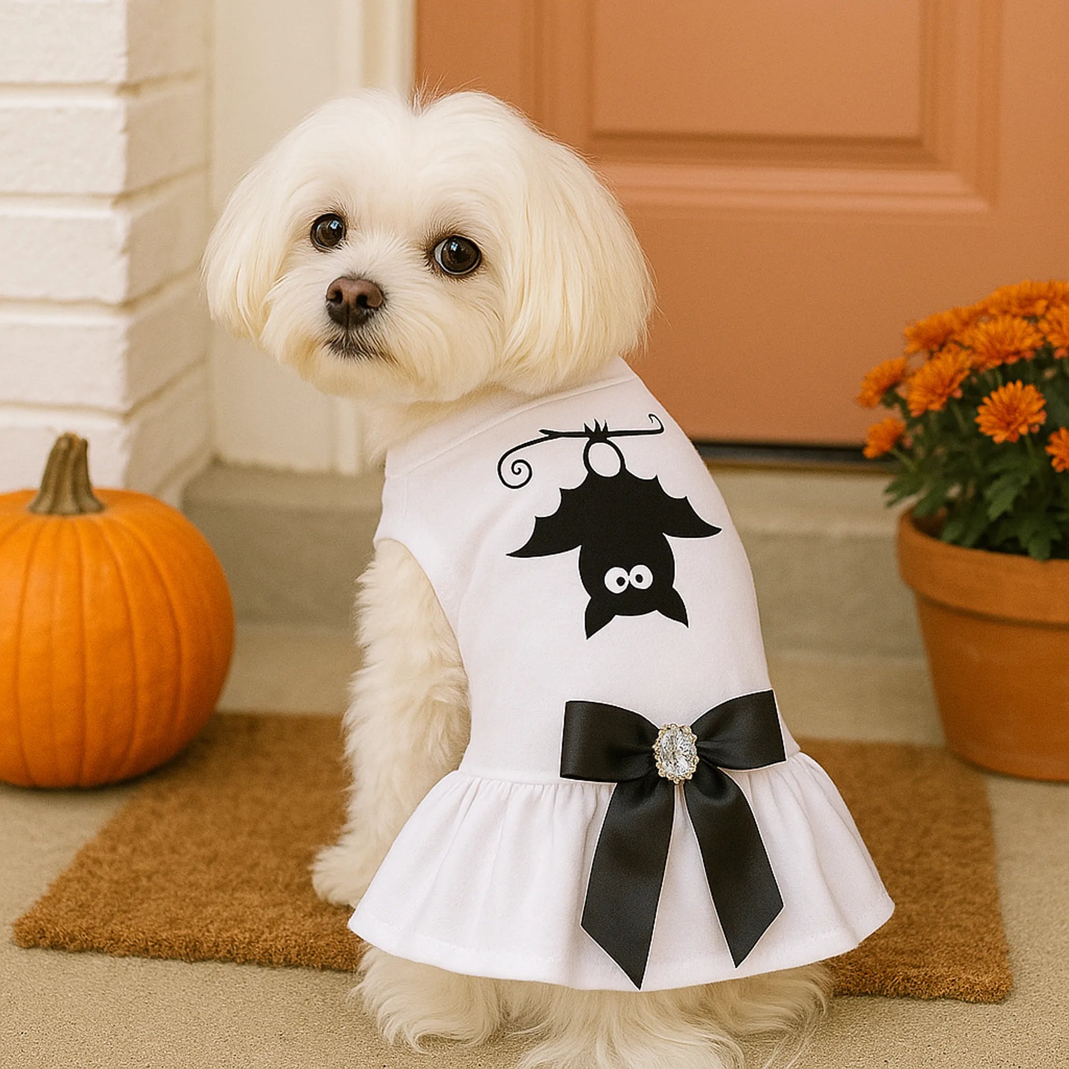 Upside-Down Bat Cameo Gala Dress