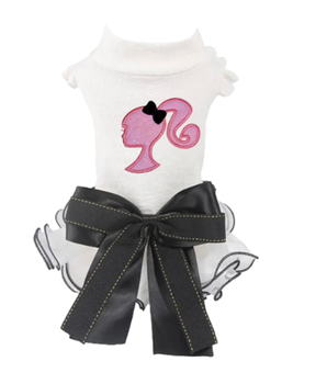 Barbie Silhouette Ruffle Dog Dress