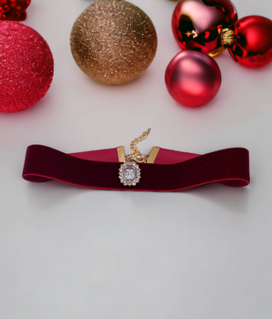 Luxurious Velvet Crystal Dog Collar