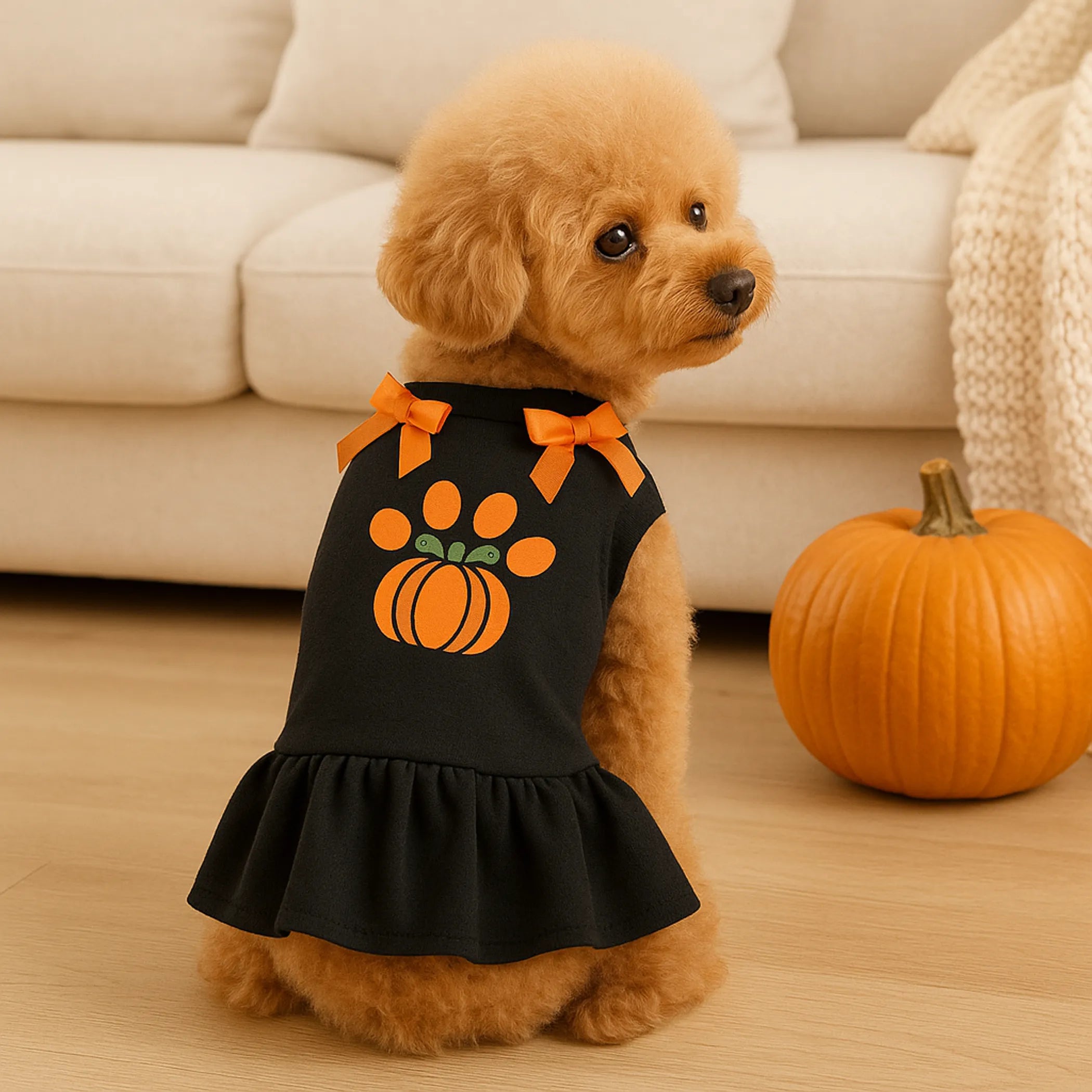Harvest Paw Pumpkin Party Dress