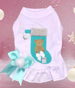 Sniffany Bear Stocking Dress- Dog Dress