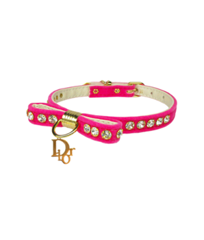 Dior-able Velvet Bow Dog Collar