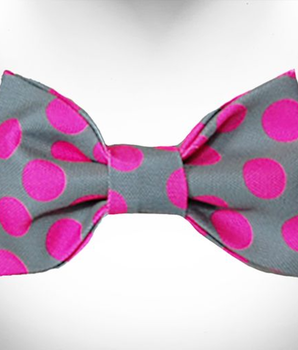 Polka Dot Dog - Neon Bow Tie