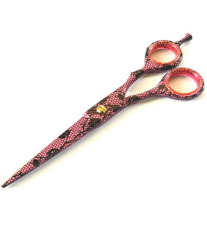 Professional Pet Dog Grooming Trimming Scissors Shears Pink Design