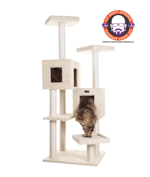 Multi-Level Real Wood Cat Tree W Two Condos, Perches A6702