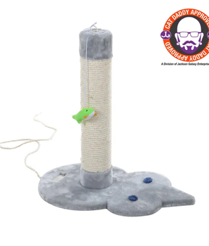 Real Wood Mouse Shape Cat Scratcher Toy, Kitty Sisal Post