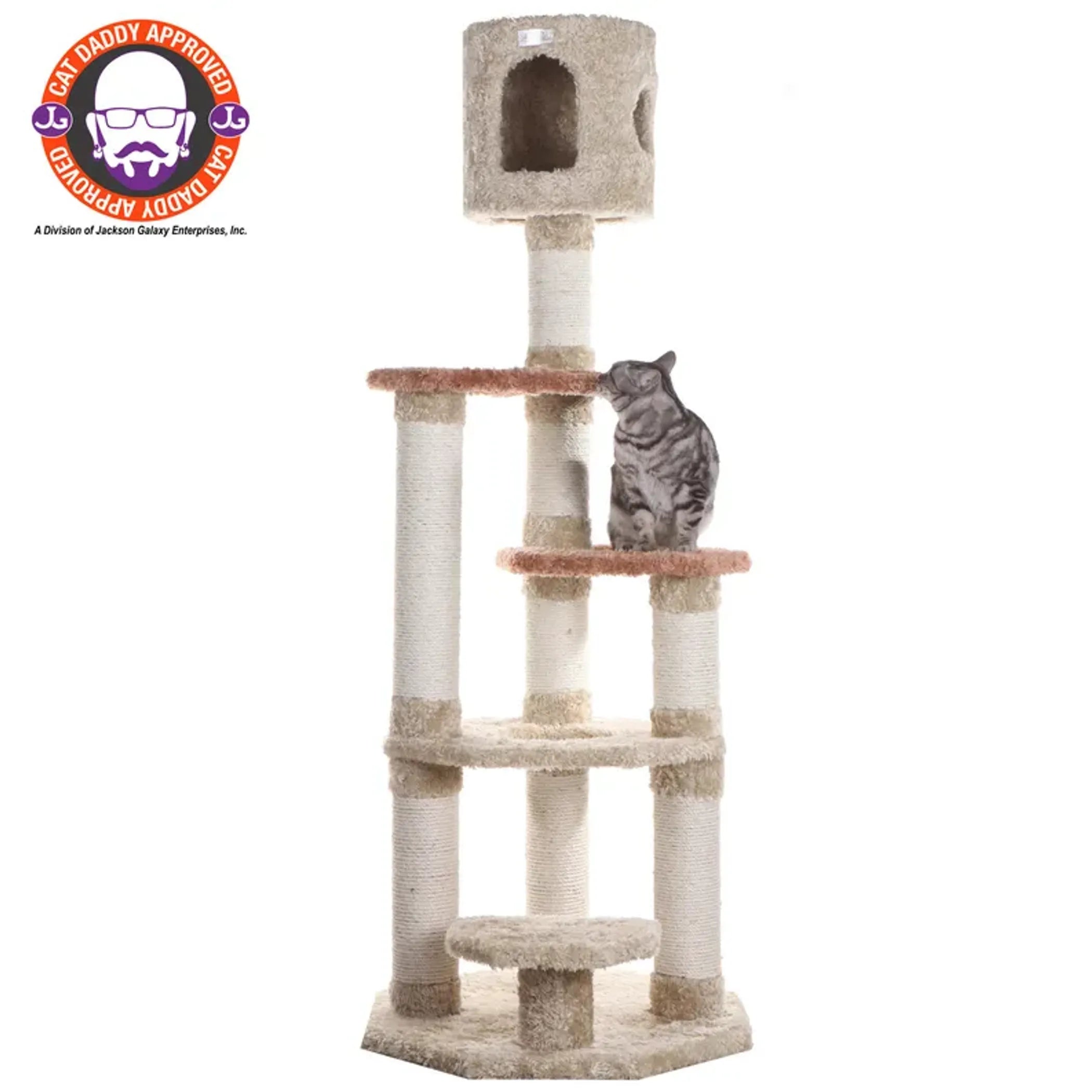 Armarkat Cat Climber, Real Wood Cat Junggle W Sisal Carpet