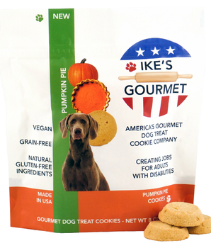 Ike's Gourmet Pumpkin Pie Dog Treat Cookies - Real Fruit Shortbread Cookies Vegan and All-Natural Grain and Gluten Free Made in USA