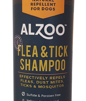 ALZOO Plant-Based Flea and Tick Repellent Shampoo for Dogs, 12oz