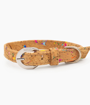 Rainbow Pride Cork Leather Collar