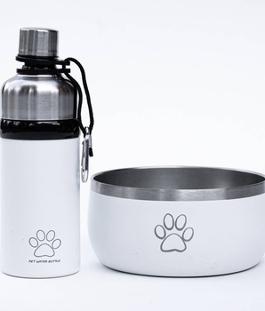 Pet Water Bottle & Dog Bowl Set