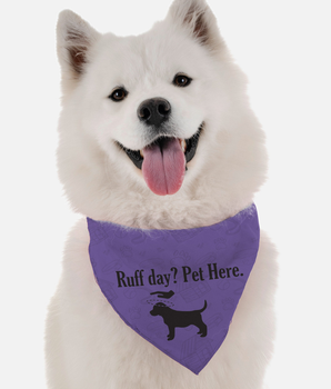 Bandoggies Dog Bandana - Ruff Day? Pet Here.