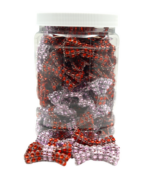 Groomers Jar | 50-100 dog bows in a jar - Valentine Bling|Pets Ribbons