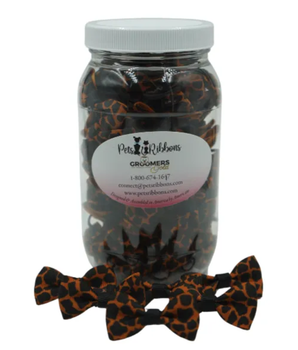 GG105 | 50-100 Groomers Dog/ Cat Bows in a jar - Leopard 1.5"|Pets Ribbons