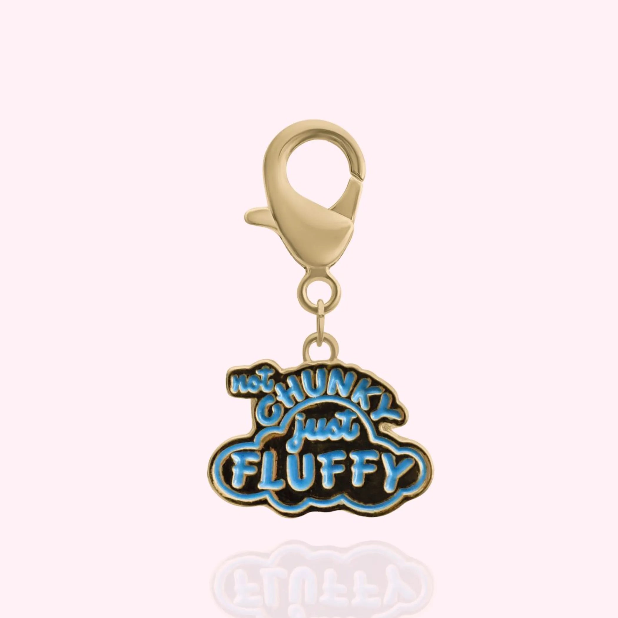 "Not Chunky Just Fluffy" Dog Collar Charm