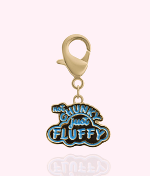 "Not Chunky Just Fluffy" Dog Collar Charm