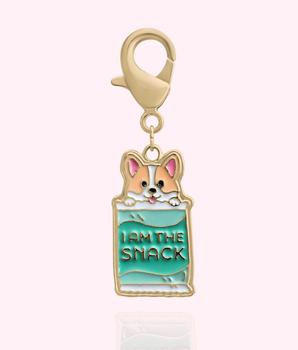 "I Am The Snack" Dog Collar Charm