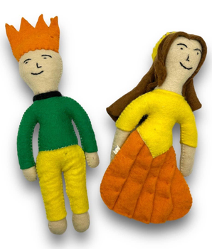 Prince and Princess Dog Felt Toys