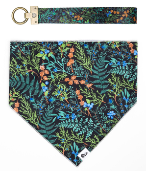 Magical Fern Forest Dog Bandana & Matching Keychain