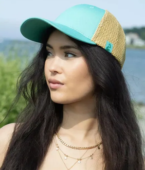 Island Vibes Baseball Cap with Raffia