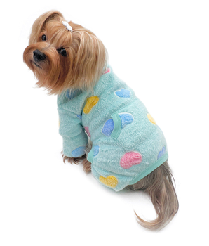 Ultra Plush Colorful Hearts Turtleneck Pajamas