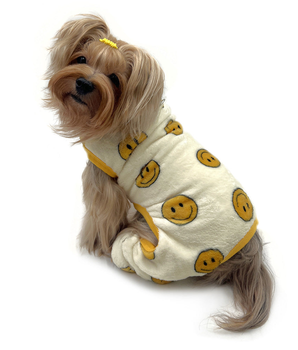 Ultra Plush Happy Face Front Sleeveless Pajamas