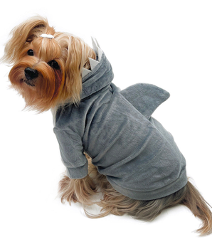 Ultra Plush Shark Hoodie with Fin & Teeth