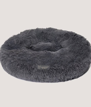 NANDOG Dark Grey Calming Shaggy Bed