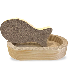 NANDOG Cat Scratcher Two Piece Oval With Inner Fish