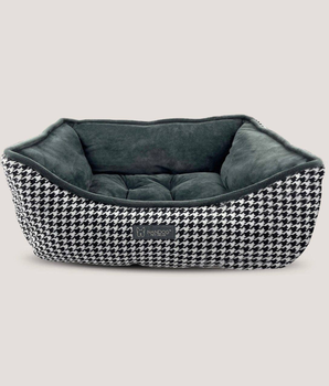 NANDOG Houndstooth Micro Plush Reversible Pet Bed