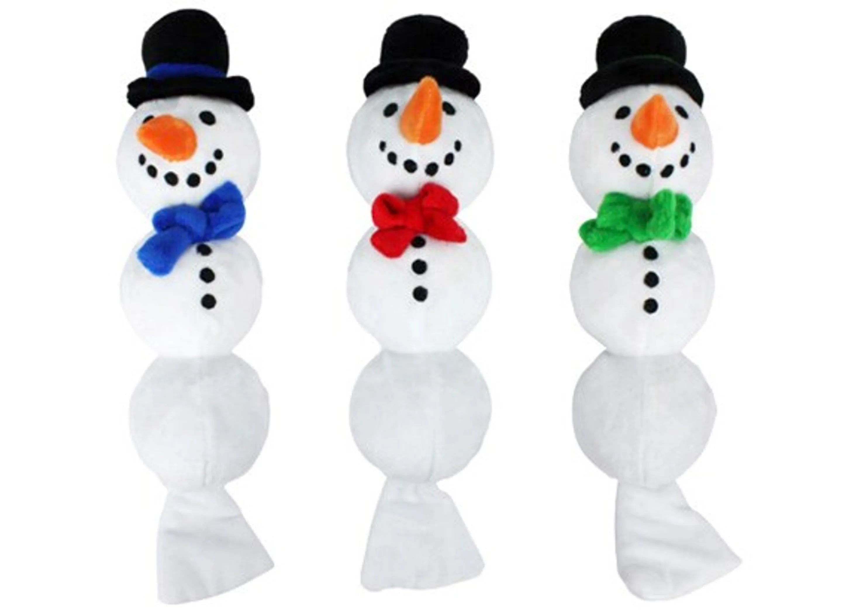 Holiday Snowman with Snowballs (Assorted Color Bow Tie) Size: 11"