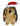 Multipet Hedgehog W/Hair Bow & Red Santa Hat - 8"