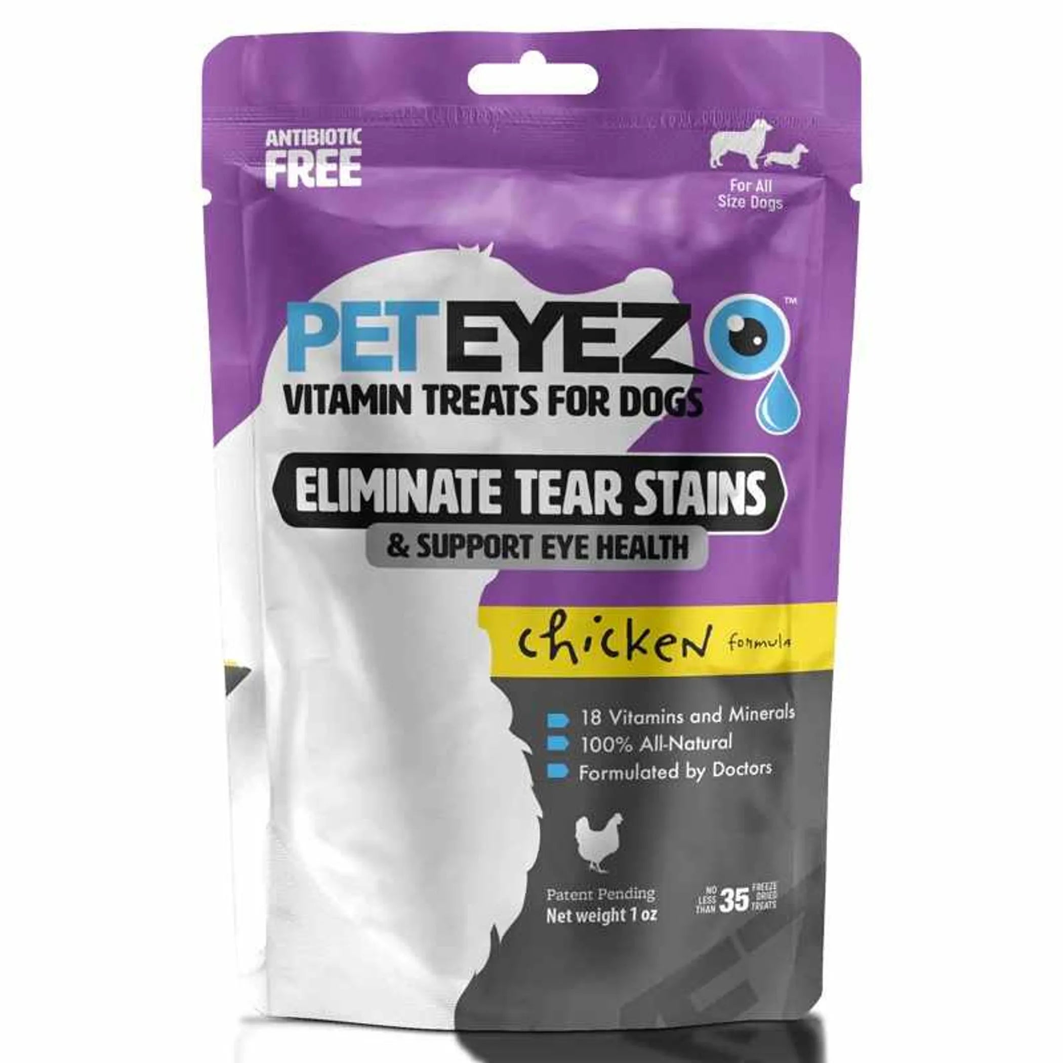 Pet Eyez Vitamin Treats for Dogs Chicken Formula 1oz