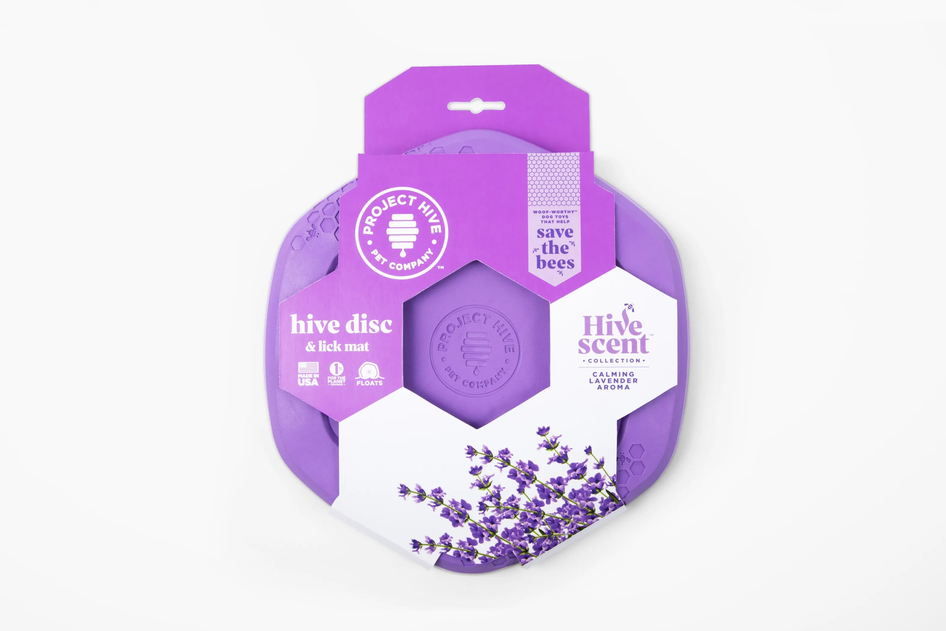 Project Hive Calming Lavender Scent Hive Disc & Lick Mat
