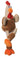 goDog Checkers Skinny Rooster Brown w/Chew Guard Plush Dog Toy