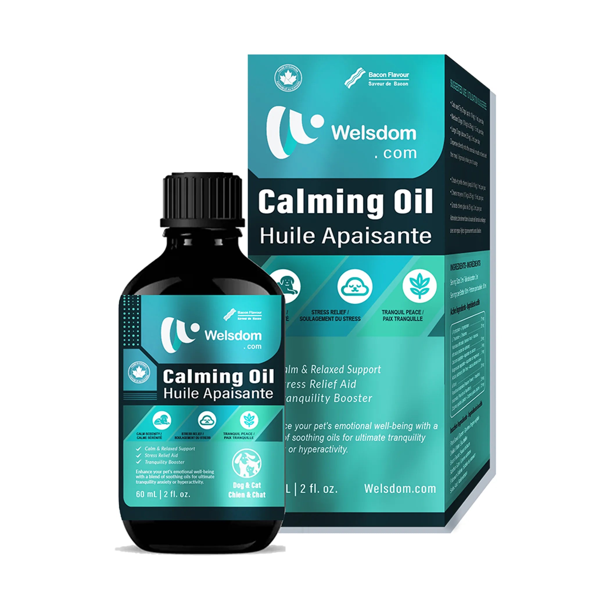 Paws & Relax! Canadian Calming Oil  60mL for Pet Tranquility