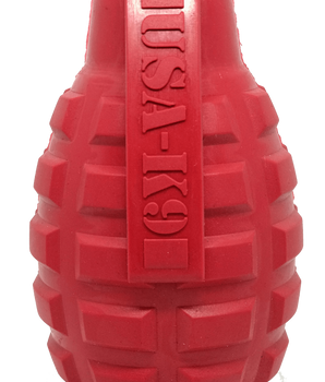 USA-K9 Grenade Durable Rubber Chew Toy & Treat Dispenser