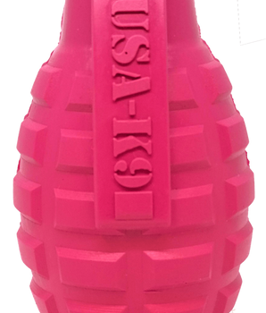 USA-K9 Puppy Grenade Durable Rubber Chew Toy & Treat Dispenser for Teething Pups